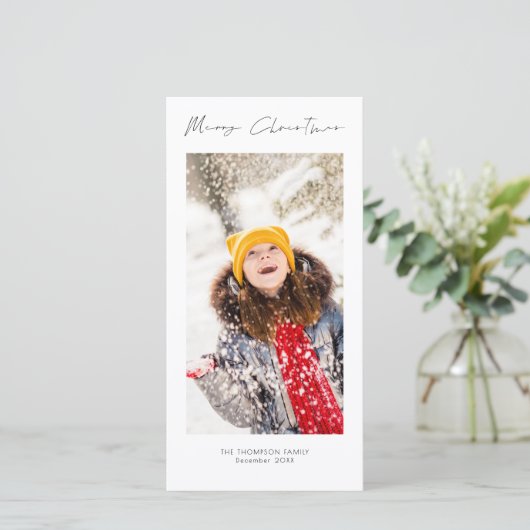 ミニマル写真台本メリークリスマス シーズンカード (スタンド正面)