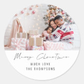 ミニマル写真台本メリークリスマス ラウンドシール (正面)