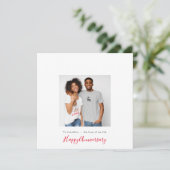 ミニマル写真名パートナーカスタム記念日 カード (スタンド正面)