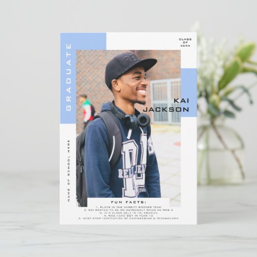 ミニマル写真大学院写真おもしろい事実 案内状 (スタンド正面)