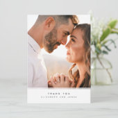 ミニマル写真婚約サンキューカード サンキューカード (スタンド正面)