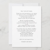 ミニマル写真婚約サンキューカード サンキューカード (裏面)