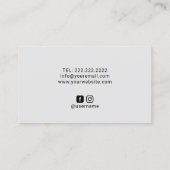 ミニマル写真家かわいいカメラ写真 名刺 (裏面)