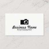 ミニマル写真家カメラロゴ写真 名刺 (正面)
