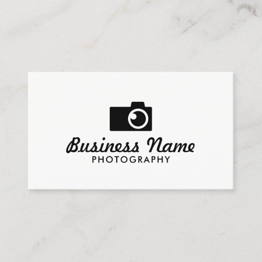 ミニマル写真家カメラロゴ写真 名刺 (正面)