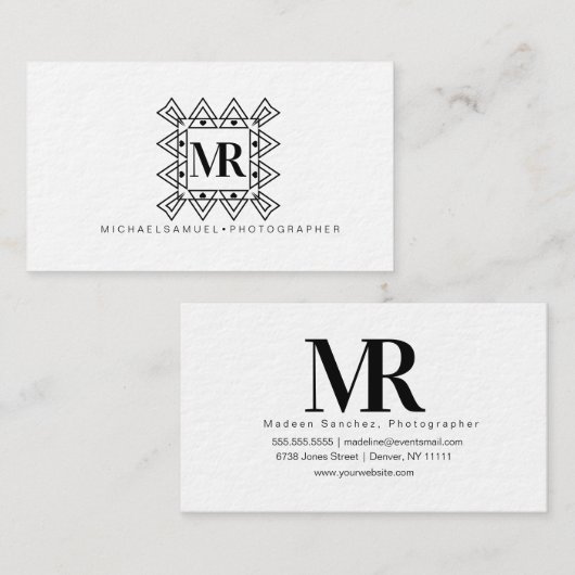 ミニマル写真家デコブラック 名刺 (正面/裏面)