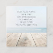 ミニマル写真家フォトグラファー写真事業 スクエア名刺 (裏面)