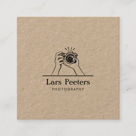 ミニマル写真家名刺 スクエア名刺 (正面)