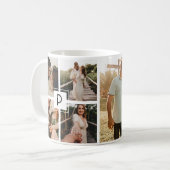 ミニマル写真家族コラージュモダンギフト コーヒーマグカップ (正面左)