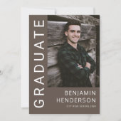 ミニマル写真少年の卒業 案内状 (正面)