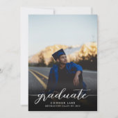 ミニマル写真彼は卒業パーティーをやった 招待状 (正面)