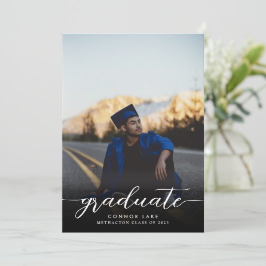 ミニマル写真彼は卒業パーティーをやった 招待状 (スタンド正面)