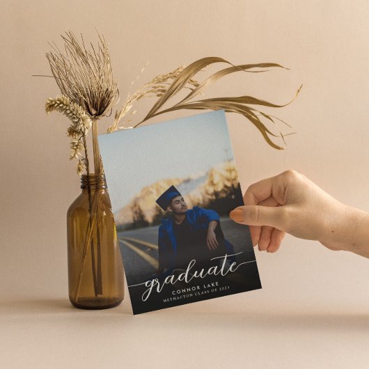 ミニマル写真彼は卒業パーティーをやった 招待状