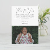 ミニマル写真悔やみや弔慰書道葬儀 サンキューカード (スタンド正面)