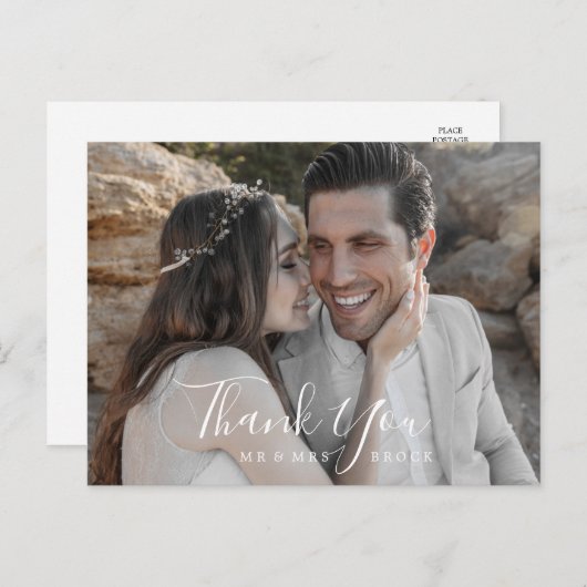 ミニマル写真感謝ポストカード ポストカード (正面/裏面)