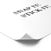 ミニマル写真招待帳の間引き写真のサイン ポスター (角)