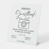 ミニマル写真招待帳の間引き写真のサイン 台座サイン (正面)