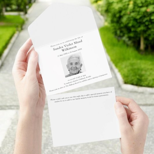 ミニマル写真撮影の思い出 オールインワン招待状