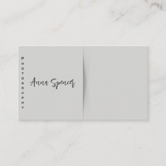 ミニマル写真撮影シンプル 名刺 (正面)