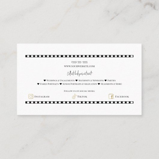 ミニマル写真撮影者写真 名刺