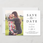 ミニマル写真日付の保存 マグネット招待状 (正面)