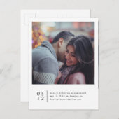 ミニマル写真日付の保存 案内ポストカード (正面/裏面)