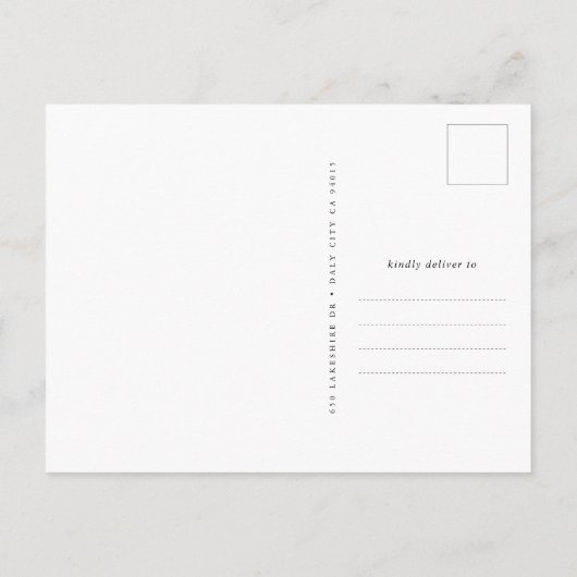 ミニマル写真日付の保存 案内ポストカード (裏面)