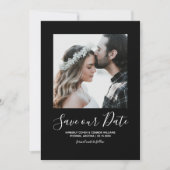 ミニマル写真日付の保存 |黒 セーブザデート (正面)