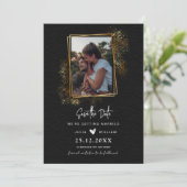 ミニマル写真日付を保モダン存結婚, 招待状 (スタンド正面)