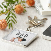 ミニマル写真最高のパパー・エバー・ファーザー・デイ キーホルダー (側面)