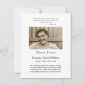 ミニマル写真正教会キリスト教葬儀 サンキューカード (正面)