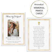 ミニマル写真正統記念記念祈りの言葉カード プレイスカード