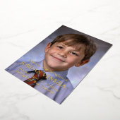 ミニマル写真洗礼 箔招待状 (回転した状態)