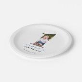 ミニマル写真番号1誕生日 ペーパープレート (アングル)