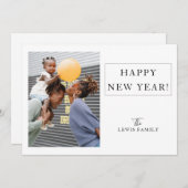 ミニマル写真白年明け シーズンカード (正面/裏面)