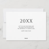 ミニマル写真白年明け シーズンカード (裏面)