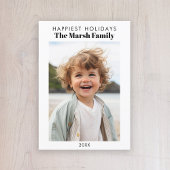 ミニマル写真白縁ど手書き最も幸せ シーズンカード