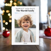 ミニマル写真白縁ど手書き最も幸せ シーズンカード