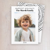 ミニマル写真白縁ど手書き最も幸せ シーズンカード