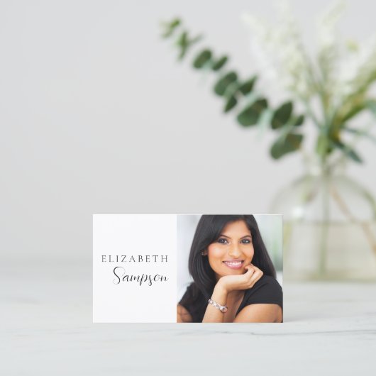 ミニマル写真白黒名刺 名刺 (スタンド正面)