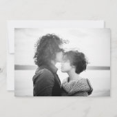 ミニマル写真白黒結婚スクリプト セーブザデート (裏面)