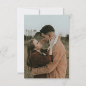 ミニマル写真私たちは婚約したパーティー 招待状 (裏面)