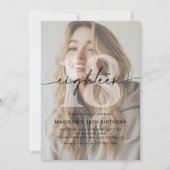 ミニマル写真第18回誕生日パーティー 招待状 (正面)