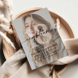 ミニマル写真第18回誕生日パーティー 招待状