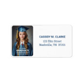 ミニマル写真第8学年の卒業住所 ラベル (正面)