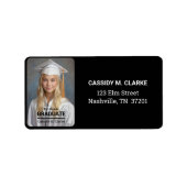 ミニマル写真第8学年の卒業住所 ラベル (正面)