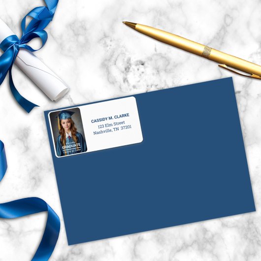 ミニマル写真第8学年の卒業住所 ラベル