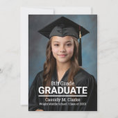 ミニマル写真第8学年の卒業発表 招待状 (正面)