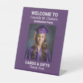 ミニマル写真第8学年卒業式卓上 台座サイン (正面)