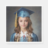 ミニマル写真第8学年卒業 スタンダードランチョンナプキン (正面)